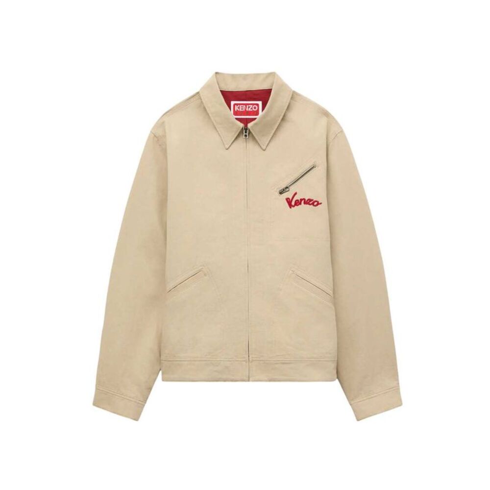 Kenzo Men `Kenzo Varsity` Embroidered Cotton Jacket